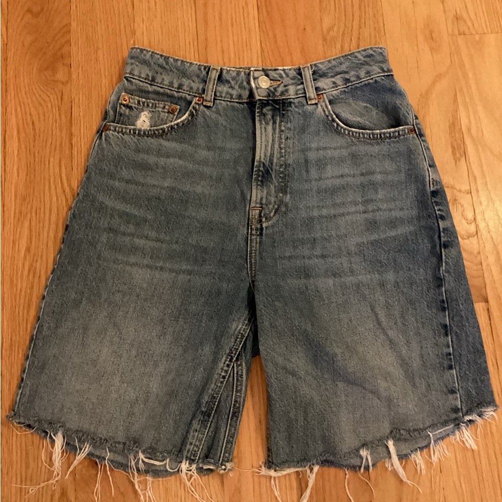 Topshop Moto high waisted Jean shorts